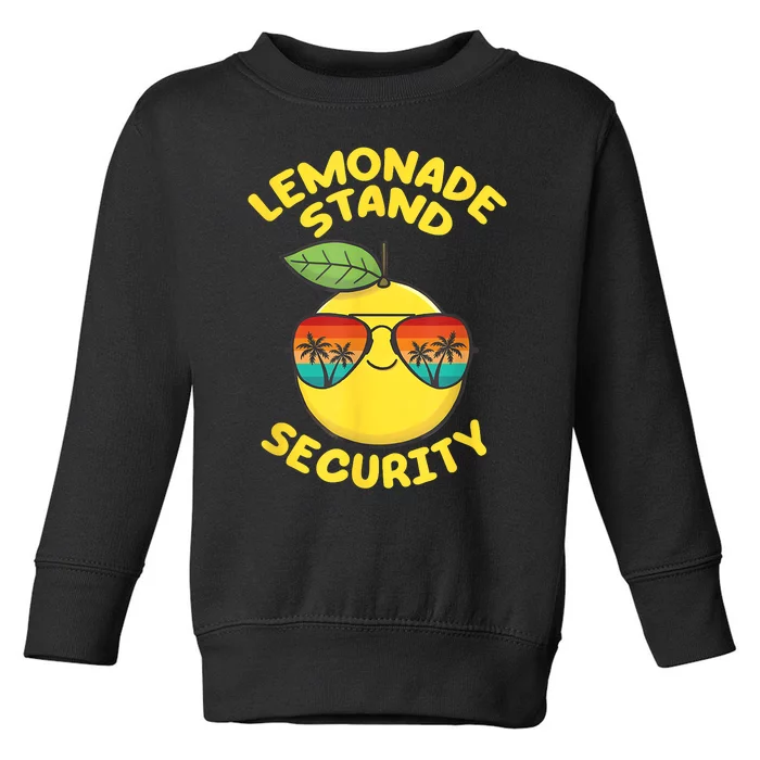 Lemonade Stand Security Cute Lemon Summer Sunglasses Citrus Toddler Sweatshirt