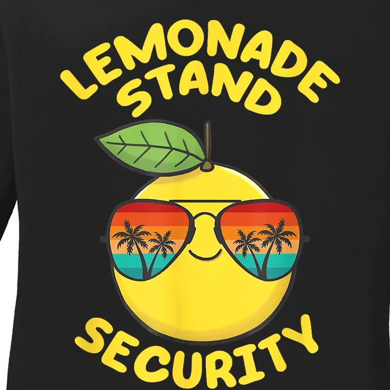 Lemonade Stand Security Cute Lemon Summer Sunglasses Citrus Ladies Long Sleeve Shirt