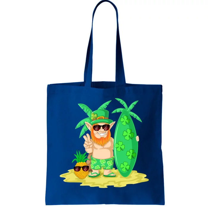 Leprechaun Surfing St Patricks Day Shamrock Leaf Clover Gift Tote Bag