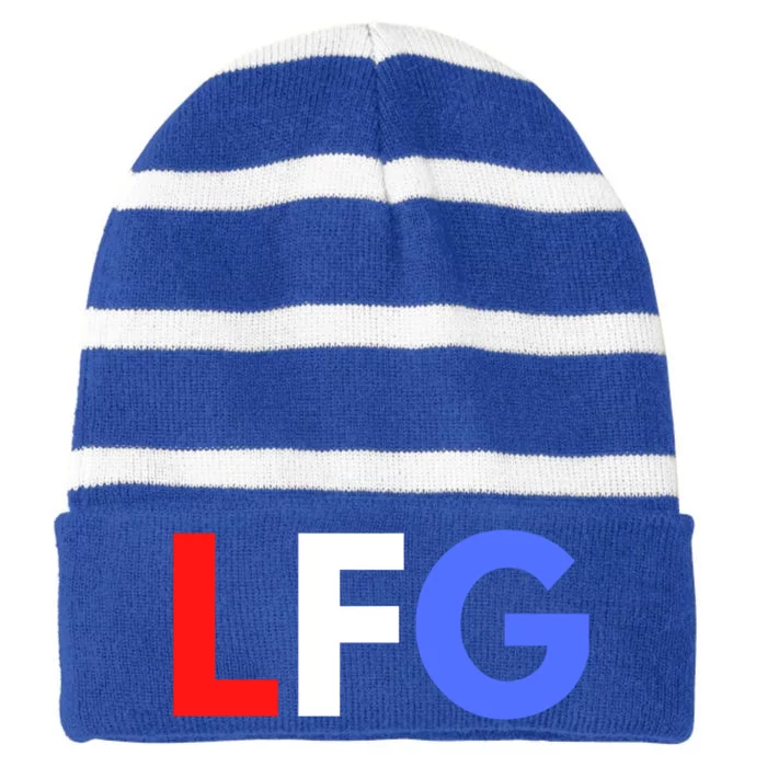 Lfg 'S Soccer Let's Go Gift Striped Beanie with Solid Band