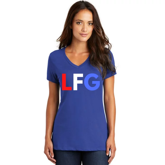 Lfg 'S Soccer Let's Go Gift Women's V-Neck T-Shirt