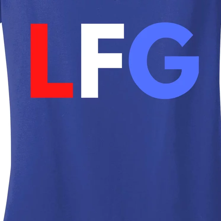 Lfg 'S Soccer Let's Go Gift Women's V-Neck T-Shirt