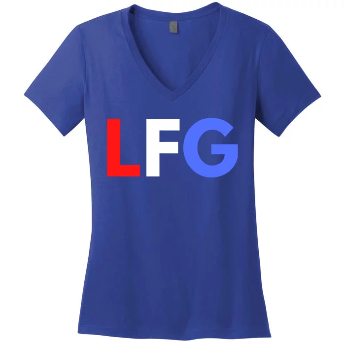 Lfg 'S Soccer Let's Go Gift Women's V-Neck T-Shirt