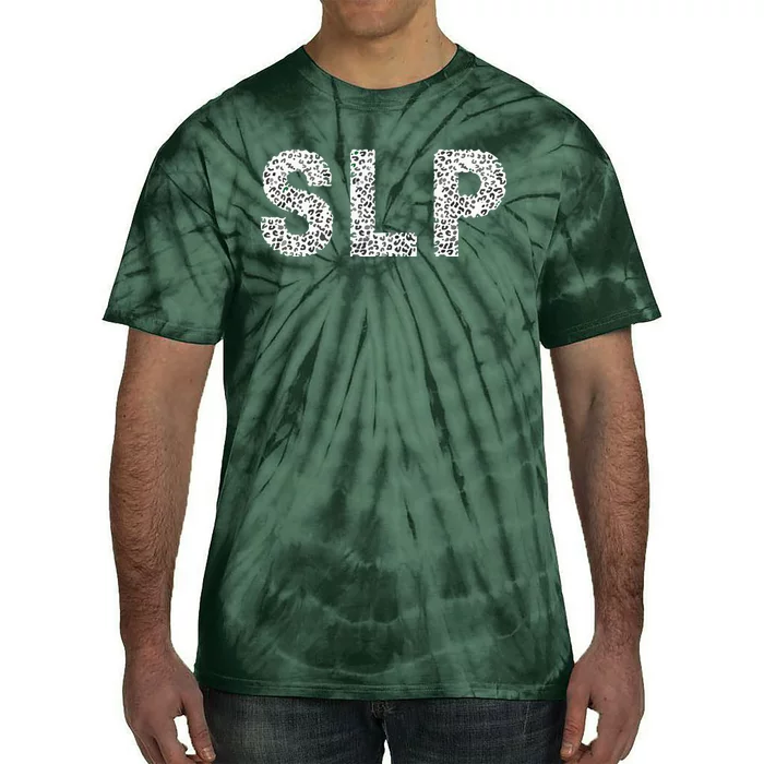 Leopard SLP Speech Language Pathology Therapy Tee Tie-Dye T-Shirt