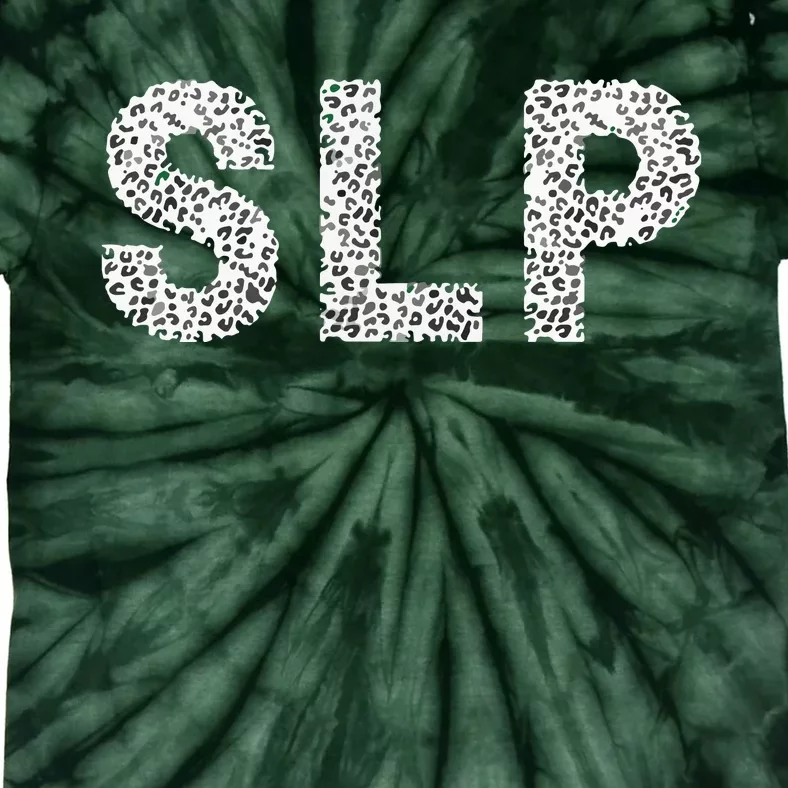 Leopard SLP Speech Language Pathology Therapy Tee Tie-Dye T-Shirt