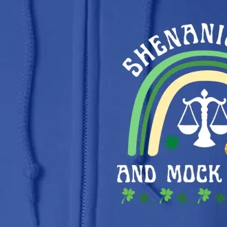 Law School St Patrick's Day Shenanigans And Mock Trial Cool Gift Full Zip Hoodie