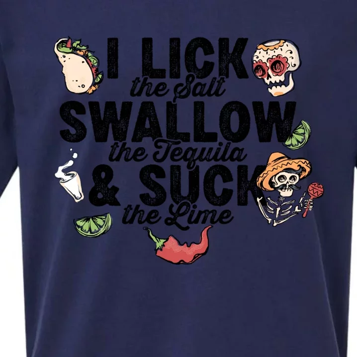 Lick Salt Swallow Tequila Suck Lime Cinco De Mayo Costume Meaningful Gift Sueded Cloud Jersey T-Shirt