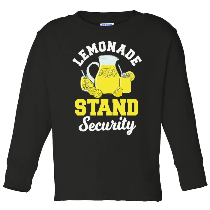 Lemonade Stand Security Lemon Juice Citrus Summer Drink Toddler Long Sleeve Shirt