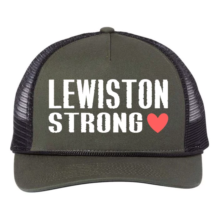 Lewiston Strong Support Maine Retro Rope Trucker Hat Cap