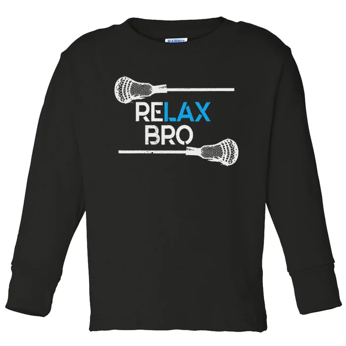 Lacrosse Sport Stick Funny Lax Player Love Perfect Toddler Long Sleeve Shirt