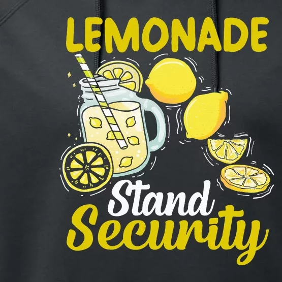 Lemonade Stand Security Fun Lemon Juice And Fruit Business Performance Fleece Hoodie