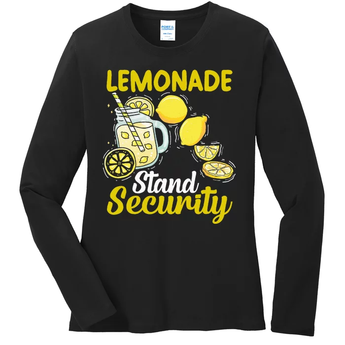 Lemonade Stand Security Fun Lemon Juice And Fruit Business Ladies Long Sleeve Shirt