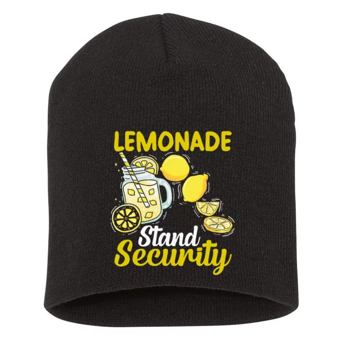 Lemonade Stand Security Fun Lemon Juice And Fruit Business Short Acrylic Beanie