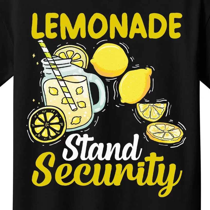 Lemonade Stand Security Fun Lemon Juice And Fruit Business Kids T-Shirt