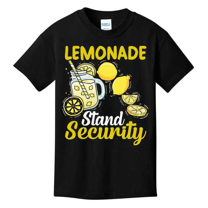 Lemonade Stand Security Fun Lemon Juice And Fruit Business Kids T-Shirt