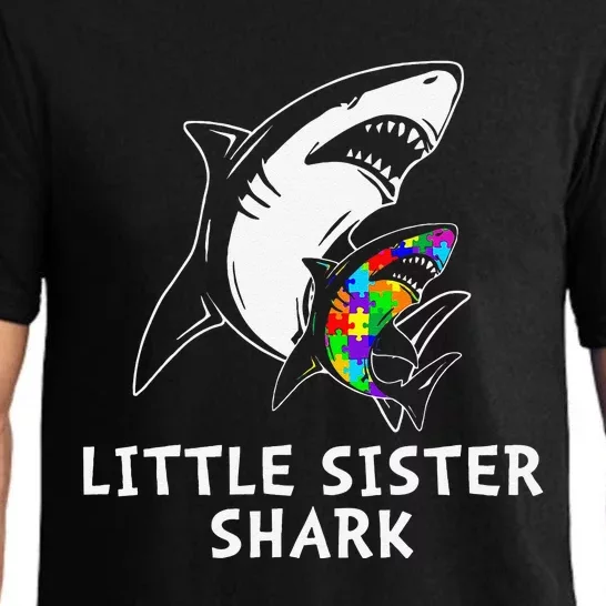 Little Sister Shark Autism Awareness Pajama Set