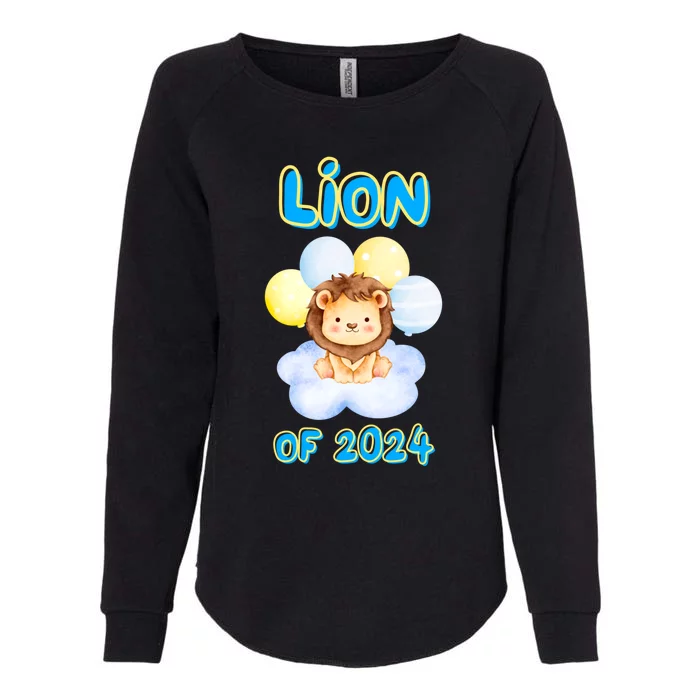 Lion Senior Student Class Of 2024 Happy Last Day Of School Gift Womens California Wash Sweatshirt