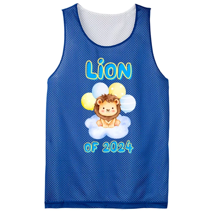 Lion Senior Student Class Of 2024 Happy Last Day Of School Gift Mesh Reversible Basketball Jersey Tank