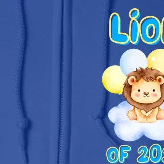 Lion Senior Student Class Of 2024 Happy Last Day Of School Gift Full Zip Hoodie