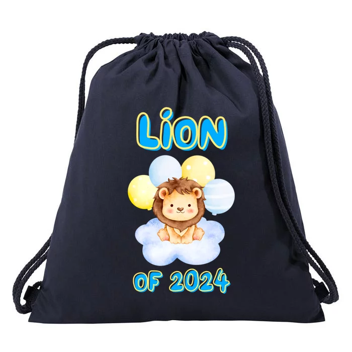 Lion Senior Student Class Of 2024 Happy Last Day Of School Gift Drawstring Bag