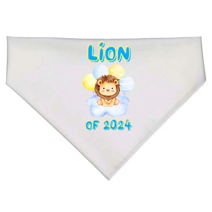 Lion Senior Student Class Of 2024 Happy Last Day Of School Gift USA-Made Doggie Bandana