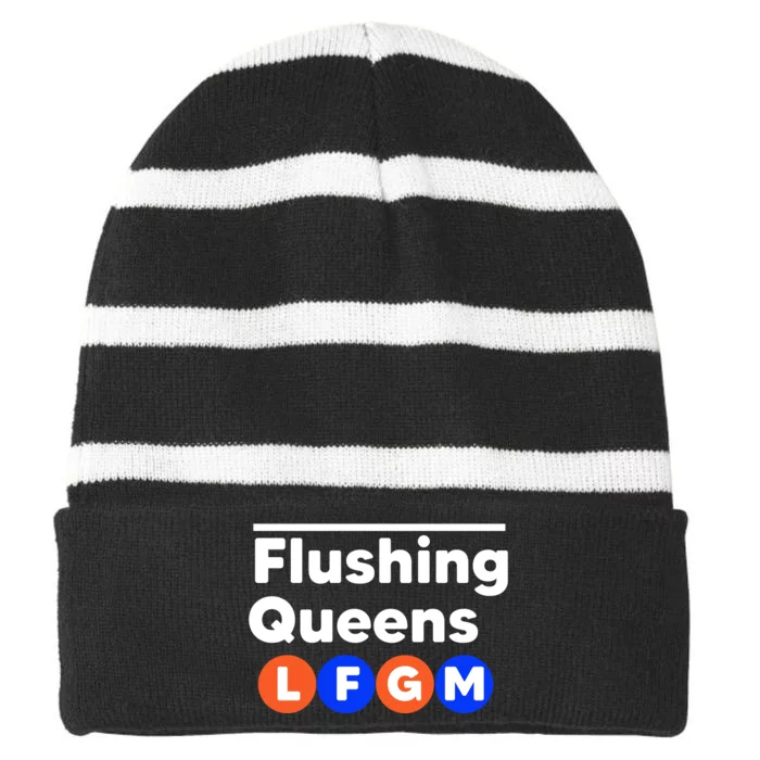 LFGM Sign Shirt Striped Beanie with Solid Band