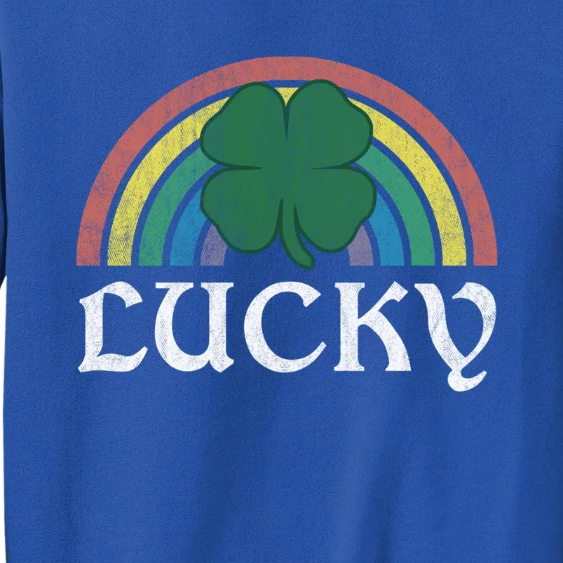 Lucky Shamrock St Patrick's Day Saint Paddy's Rainbow Irish Meaningful Gift Tall Sweatshirt