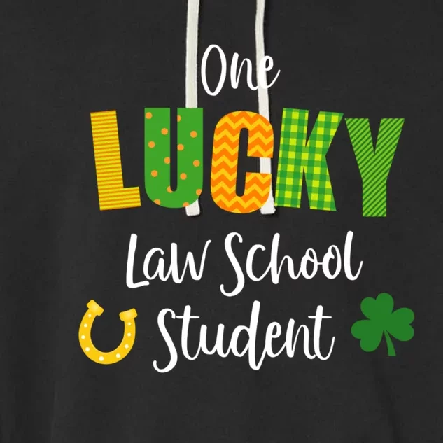 Law School Student St Patrick's Day Irish Shamrock Lawyer Meaningful Gift Garment-Dyed Fleece Hoodie