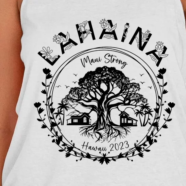 Lahaina Strong Support Lahaina Women's Knotted Racerback Tank