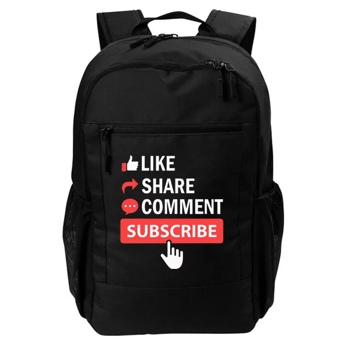 Like Share Subscribe Comment Video Livestream Blogging Daily Commute Backpack