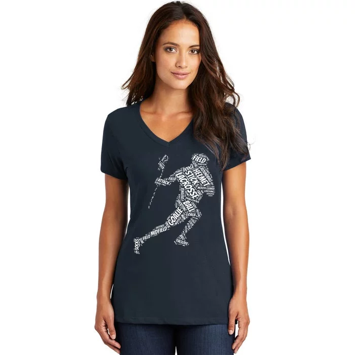 Lacrosse Sticks Sports & Fitness Cool Women's V-Neck T-Shirt