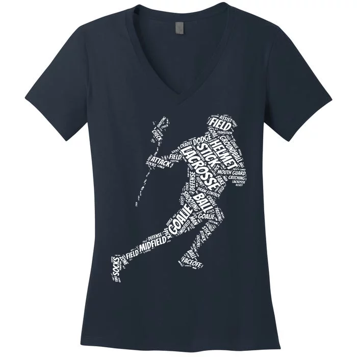 Lacrosse Sticks Sports & Fitness Cool Women's V-Neck T-Shirt