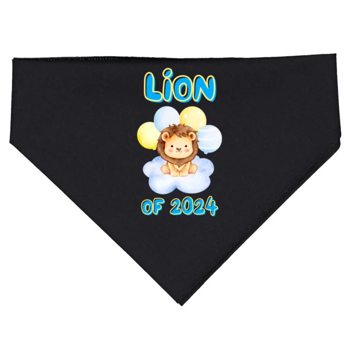 Lion Senior Student Class Of 2024 Happy Last Day Of School Gift USA-Made Doggie Bandana