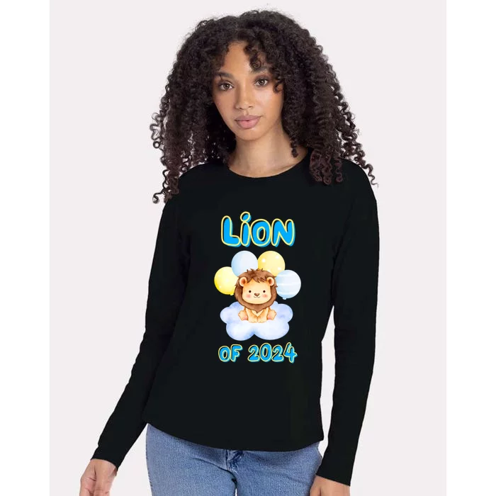 Lion Senior Student Class Of 2024 Happy Last Day Of School Gift Womens Cotton Relaxed Long Sleeve T-Shirt