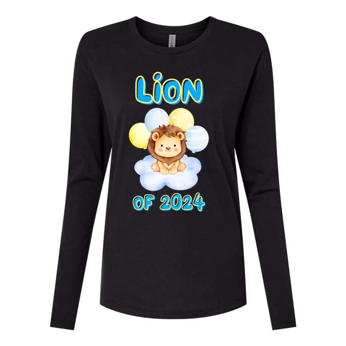 Lion Senior Student Class Of 2024 Happy Last Day Of School Gift Womens Cotton Relaxed Long Sleeve T-Shirt