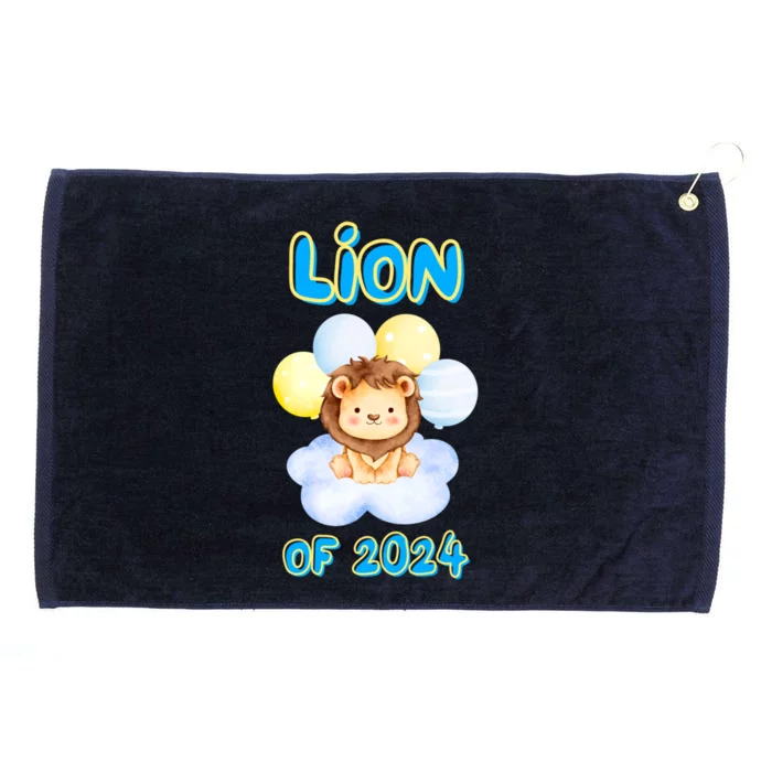 Lion Senior Student Class Of 2024 Happy Last Day Of School Gift Grommeted Golf Towel