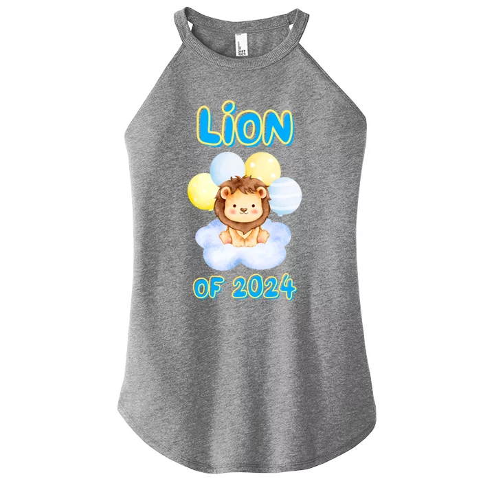 Lion Senior Student Class Of 2024 Happy Last Day Of School Gift Women’s Perfect Tri Rocker Tank