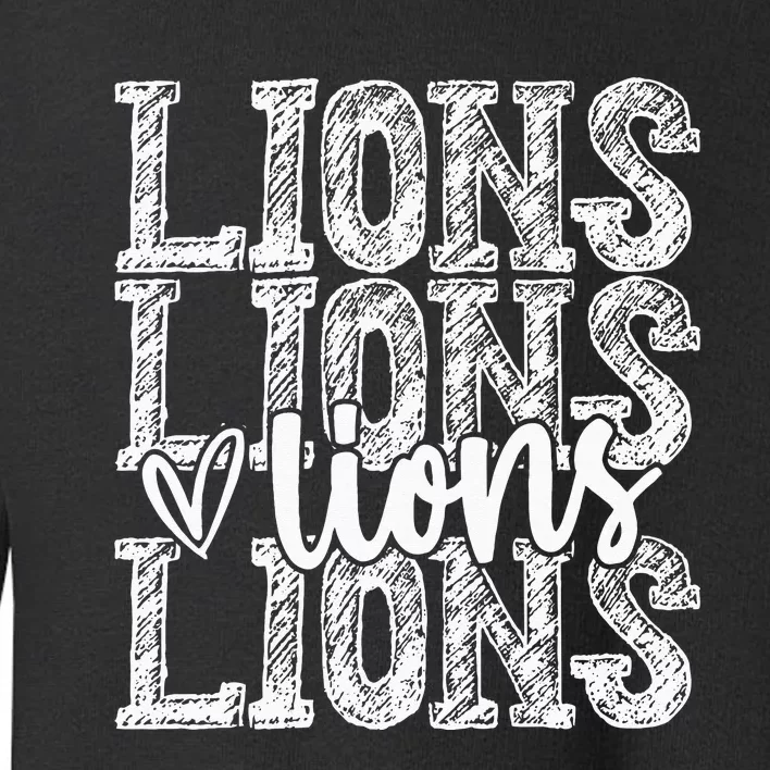 Lions School Spirit Wear Game Day Sport Fan Team Toddler Sweatshirt