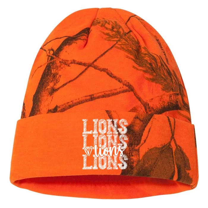 Lions School Spirit Wear Game Day Sport Fan Team Kati - 12in Camo Beanie