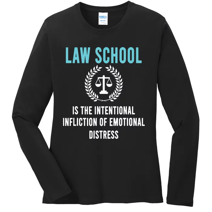 Law School Student Aspiring Future Attorney Lawyer Ladies Long Sleeve Shirt