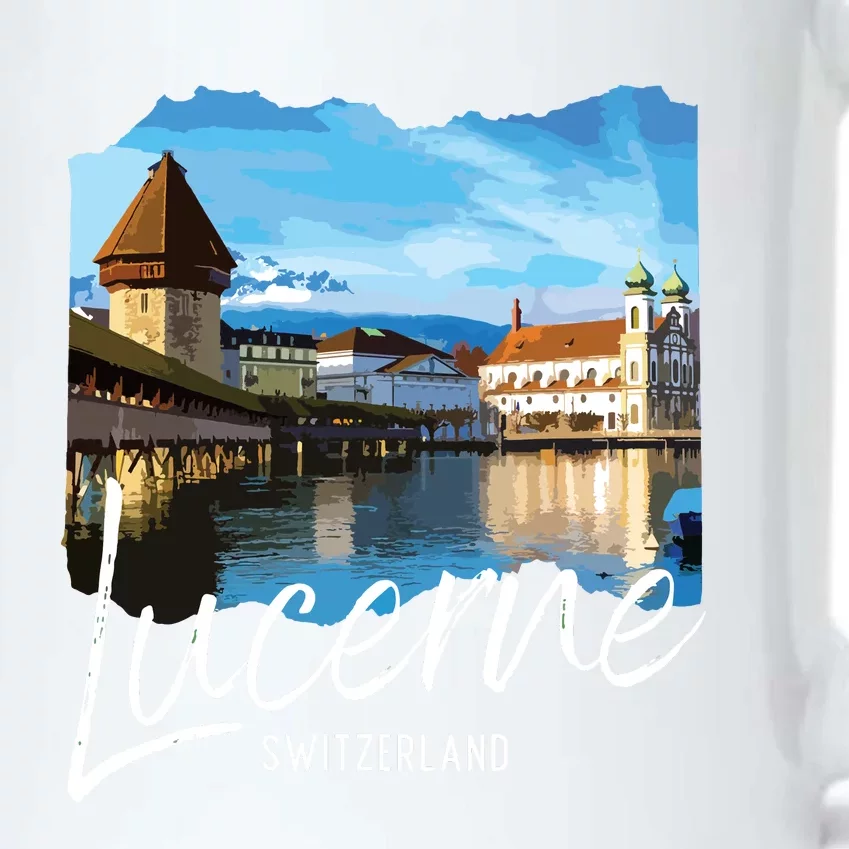 Lucerne Switzerland Souvenir Lucerne Black Color Changing Mug