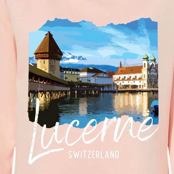 Lucerne Switzerland Souvenir Lucerne Womens California Wash Sweatshirt