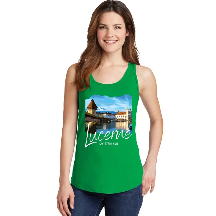 Lucerne Switzerland Souvenir Lucerne Ladies Essential Tank