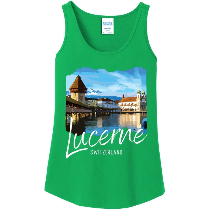 Lucerne Switzerland Souvenir Lucerne Ladies Essential Tank