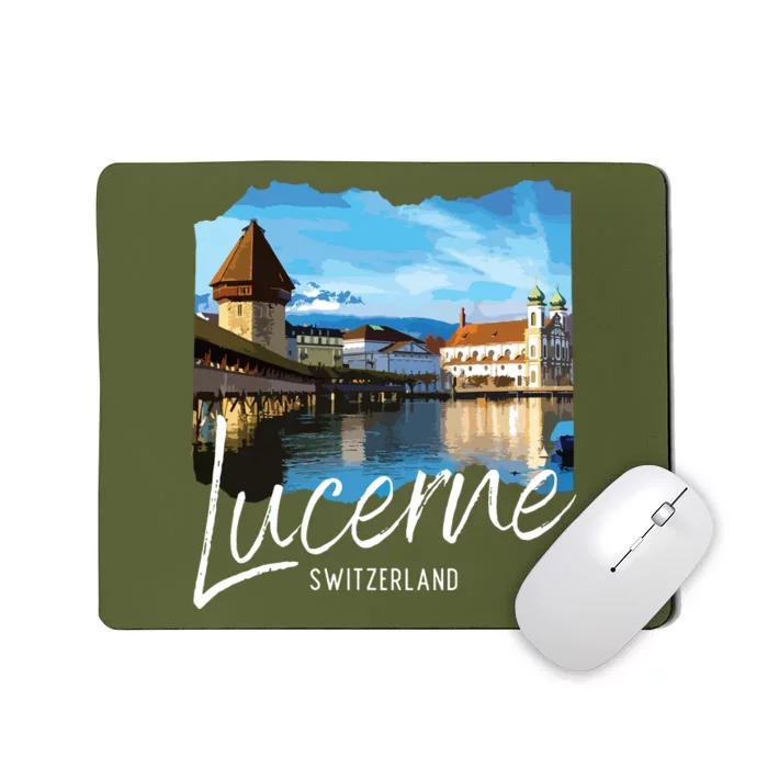 Lucerne Switzerland Souvenir Lucerne Mousepad