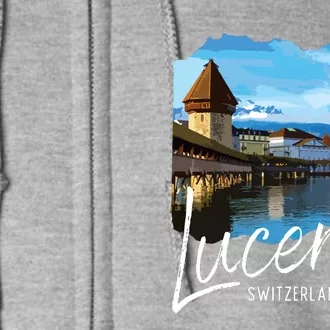 Lucerne Switzerland Souvenir Lucerne Full Zip Hoodie