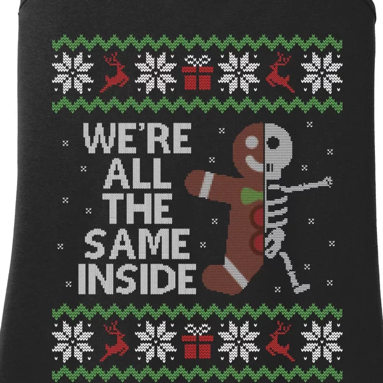 LONG SLEEVE SHIRT Gingerbread Skull Ugly Sweater Christmas Ladies Essential Tank