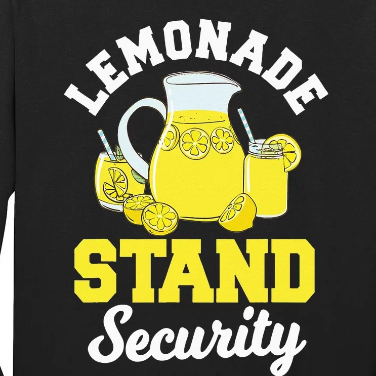 Lemonade Stand Security Lemon Juice Citrus Summer Drink Tall Long Sleeve T-Shirt