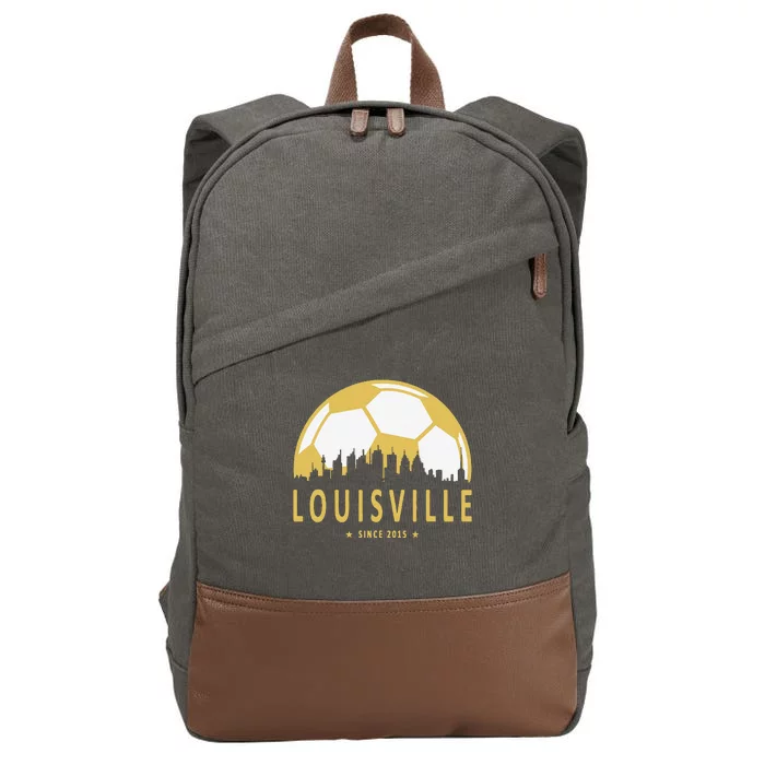 Louisville Soccer Since 2015 Gift Cotton Canvas Backpack