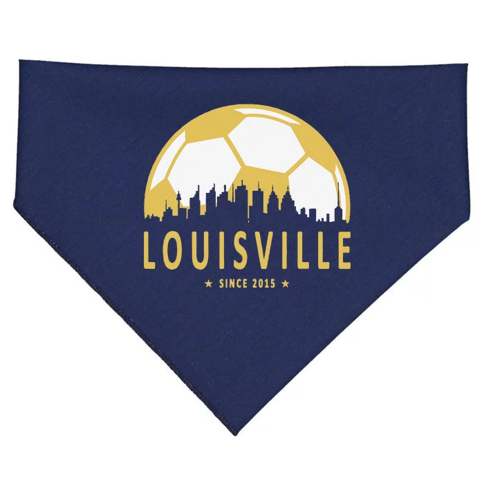 Louisville Soccer Since 2015 Gift USA-Made Doggie Bandana